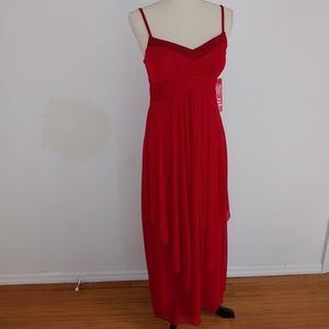NWT Enfocus Studio Red Maxi  Size 8 Spaghetti Strap Dress